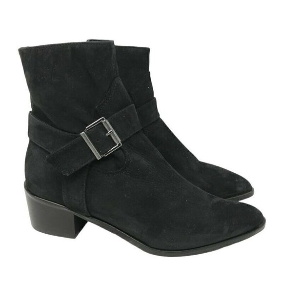 Avellini Ankle Booties Black Leather 7 NEW - Picture 1 of 11